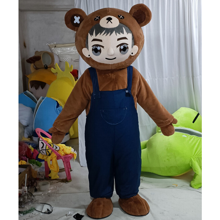 定制动漫毛绒小熊表演道具行走吉祥物COS可爱熊演出巡演卡通人偶