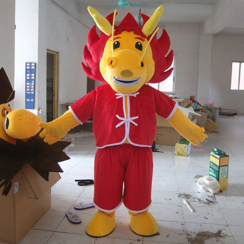 定制动漫龙年吉祥物火龙王爷卡通人偶人穿装扮巡演道具布偶衣服装