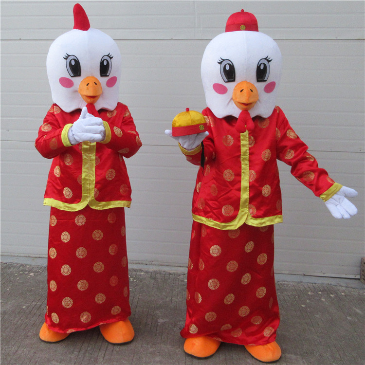 定制动漫婚庆吉祥物小鸡人穿装扮表演卡通人偶巡演道具布偶衣服装