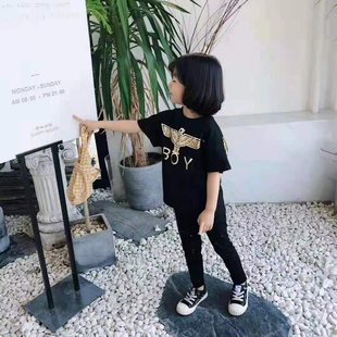 儿童上衣女童打底衫男童t恤长袖短袖纯棉T平替潮牌