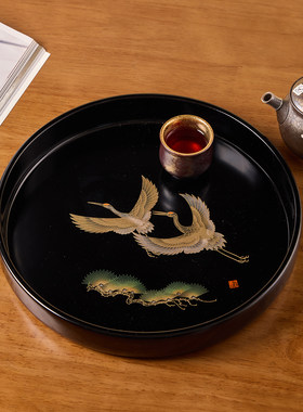 日式漆器茶盘餐厅办公室高颜值盘