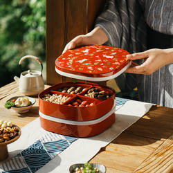 日本漆器好看果盘高端精致高颜值家用2026新款新年全盒日式干果盘