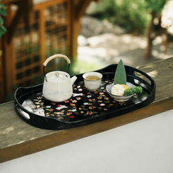 日本漆器年轻人茶盘2025新款家用轻奢现代高级感干泡台高颜值托盘