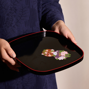 日本漆器茶盘2026年新款家用小型干泡台轻奢高档高级感高颜值托盘