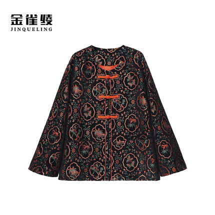 金雀绫【竹月琅玕】新中式重工刺绣国潮加宽加大外套SZA4TY853