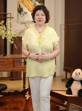 金雀绫【奶油芝士】100桑蚕丝提花冠乐绉加宽加大衬衫SZBW423