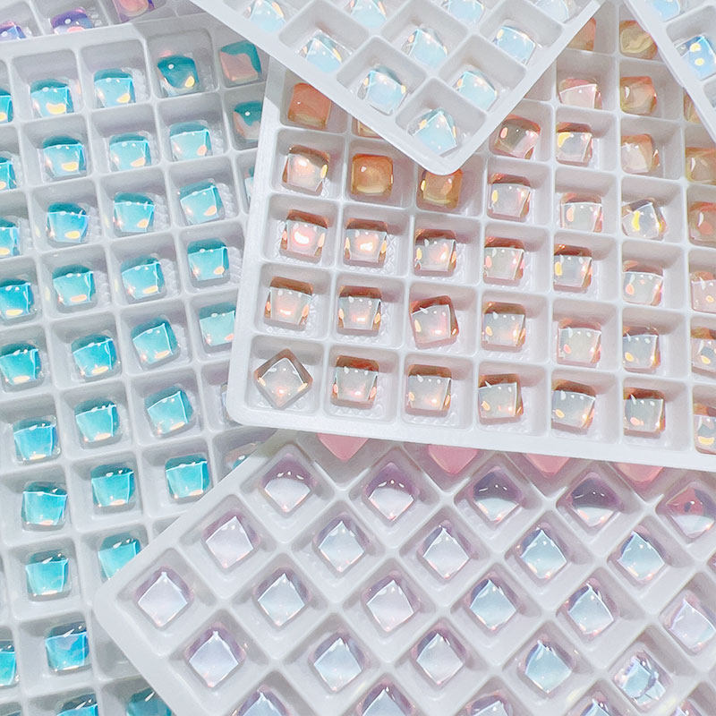 K9高品6X6mm平底正方直角摩卡美甲饰品Switch游戏机按键DIY装饰