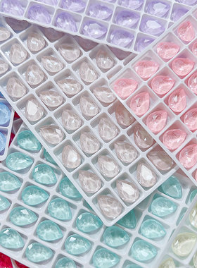 K9高货10X14mm水滴果冻多巴胺摩卡钻吊坠配件钻美甲钻饰品配件钻