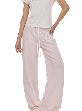 kleesier韩国设计师品牌2025新款宽松刺绣美式复古休闲裤运动裤子