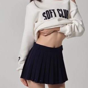 Kleesier韩国直发小众设计师品牌高腰显瘦短裙半身裙百褶裙学生裙