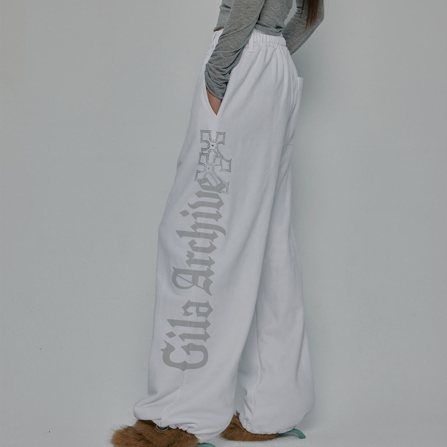 韩国直邮裤子纯棉休闲裤长裤女