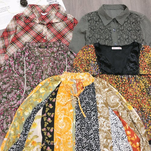日系古早味森女复古少女碎花长袖衬衫vintage出片氛围感古着秋