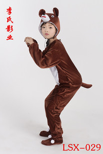 新款儿童小熊动物演出服幼儿棕熊表演服狗熊三只小熊话剧演出