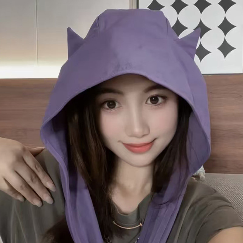 小恶魔绑带速干防晒遮阳帽子女