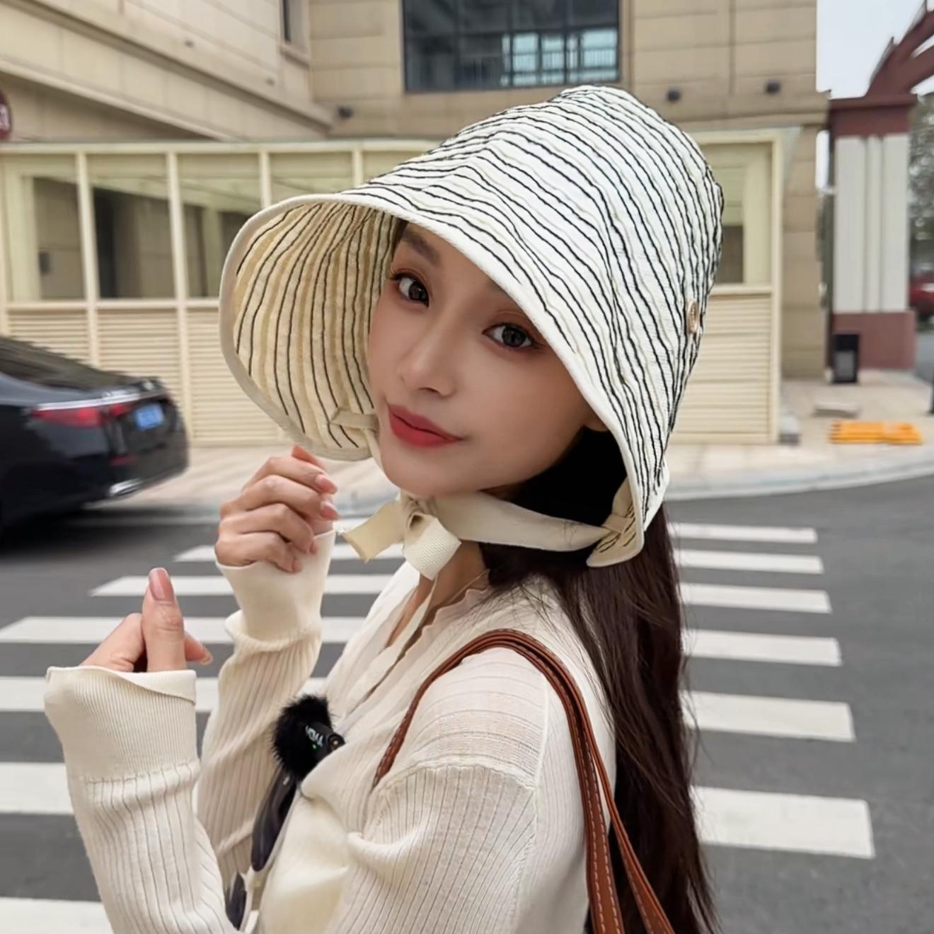 夏季花少思同款防晒显脸小遮阳帽