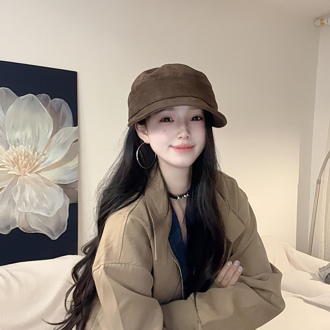 韩版日系复古显脸小报童帽