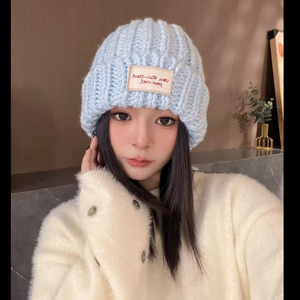 冬季保暖彩色时尚加厚毛线帽