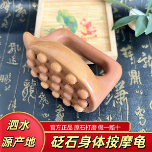 泗水砭石按摩龟刮痧龟经络刮痧肩颈手柄推拿工具经络刷腰腹部带脉