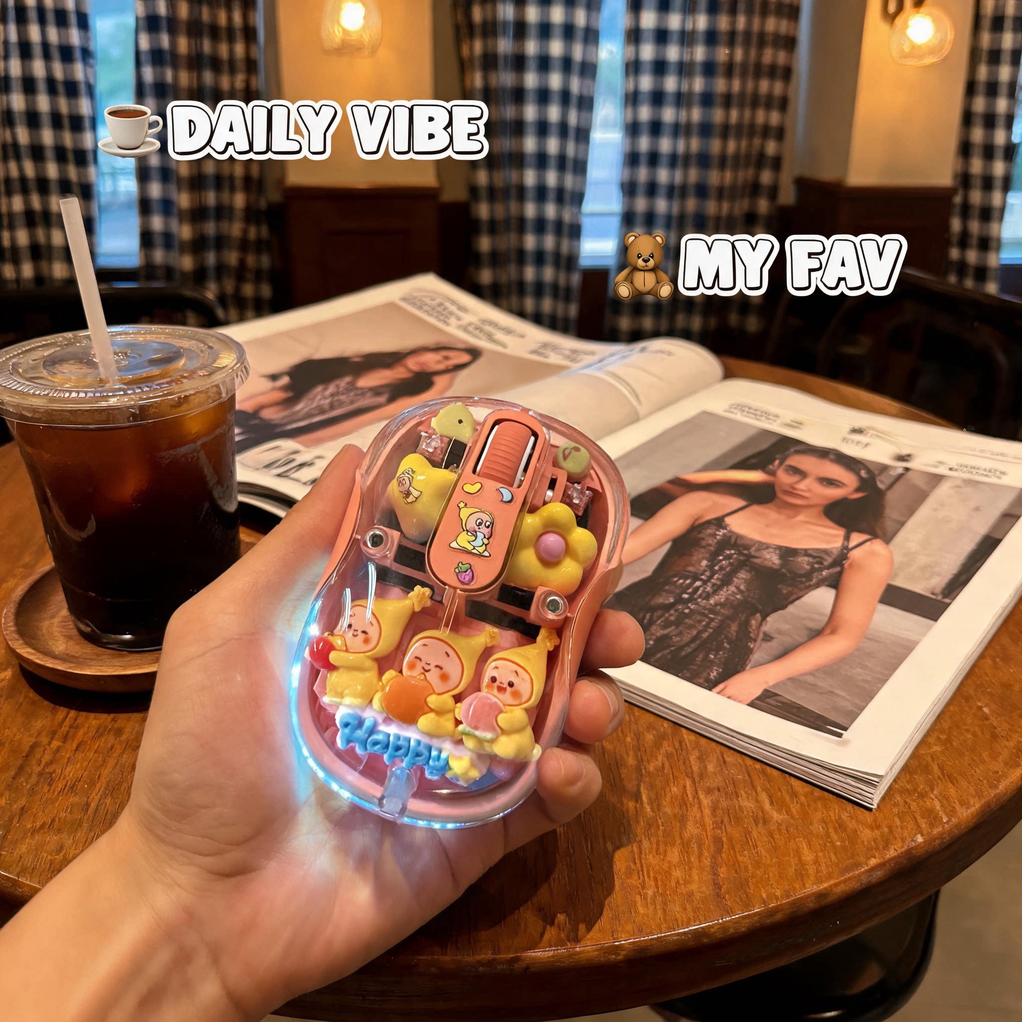 透明发光3D卡通无线鼠标