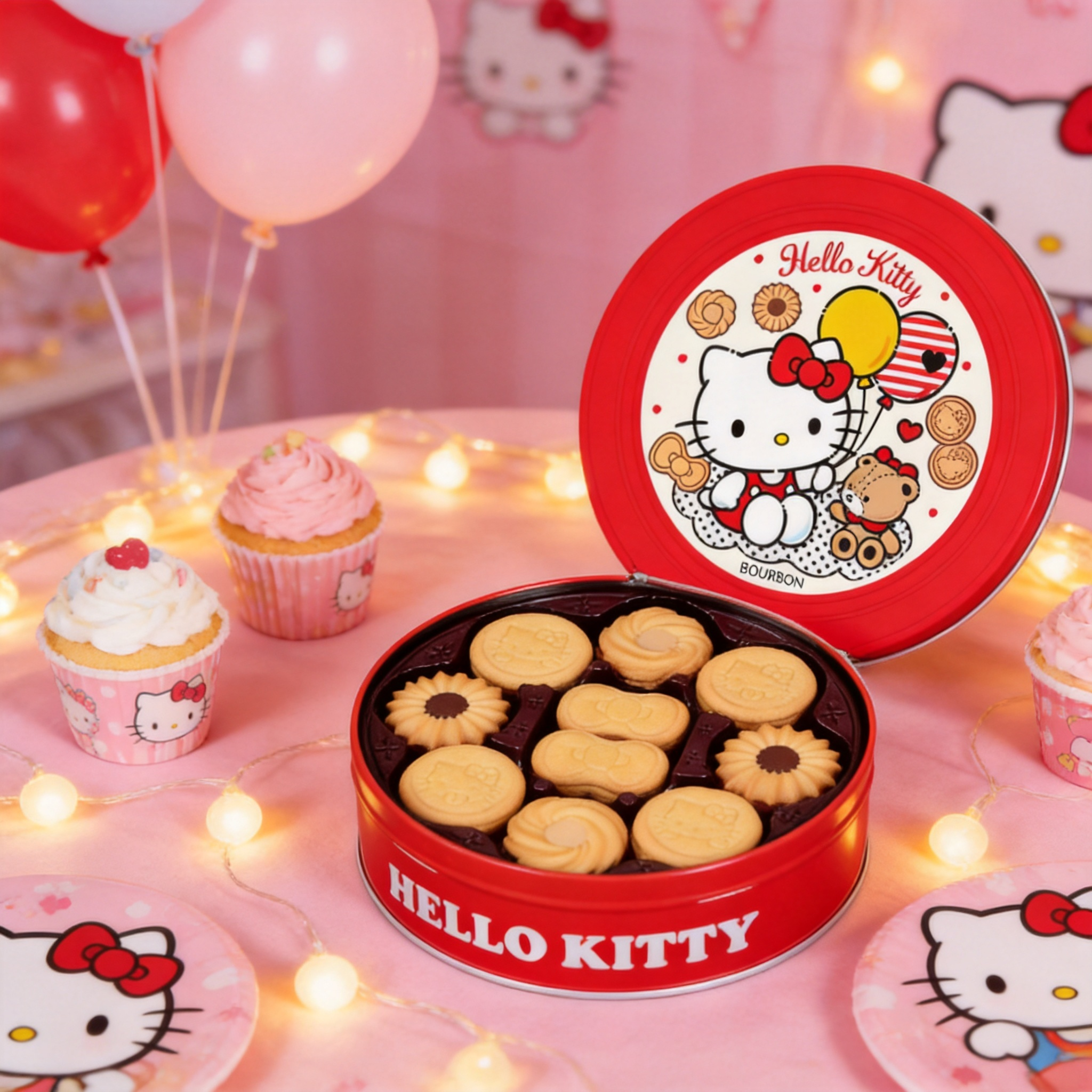 日本进口波路梦hello kitty什锦黄油曲奇饼干送礼少女心礼盒297g