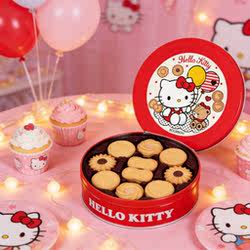 日本进口波路梦hello kitty什锦黄油曲奇饼干送礼少女心礼盒297g