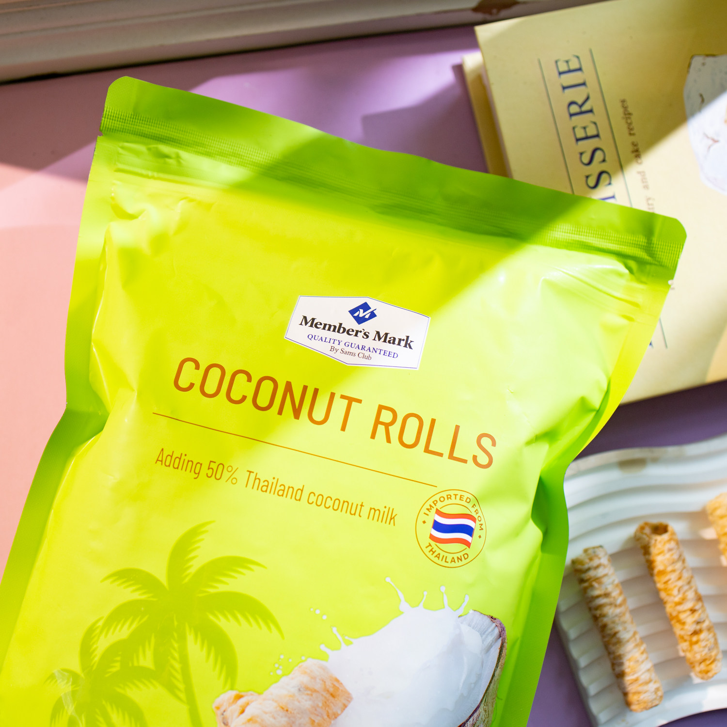 泰国原装进口Member's Mark椰香脆卷选用当地椰浆达50%口感酥脆,零食/坚果/特产,蛋卷,淘宝优惠券,粉丝福利购,淘宝优惠卷