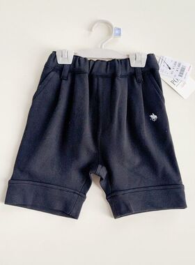 日单尾货po/lo童装80-140男童短裤黑色百搭休闲夏季弹力外穿