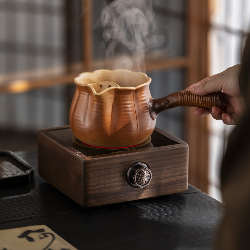 围炉煮茶罐罐茶云南烤奶罐古法煮茶器家用土陶奶茶罐陶壶明火