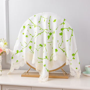 小圆镜云朵镜防尘罩盖布高级遮挡帘欧式镜子梳妆台镜子盖布遮挡帘