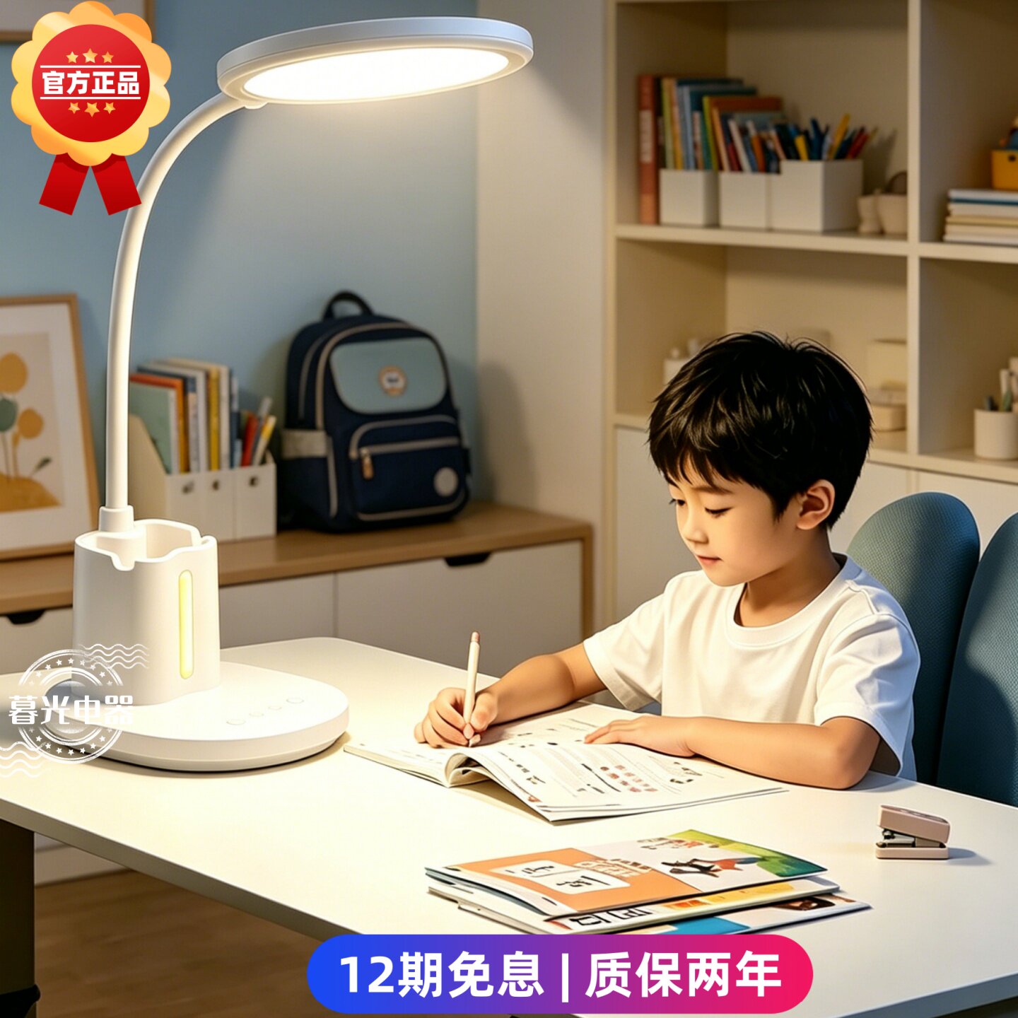 儿童专用护眼灯桌面笔筒一体设计