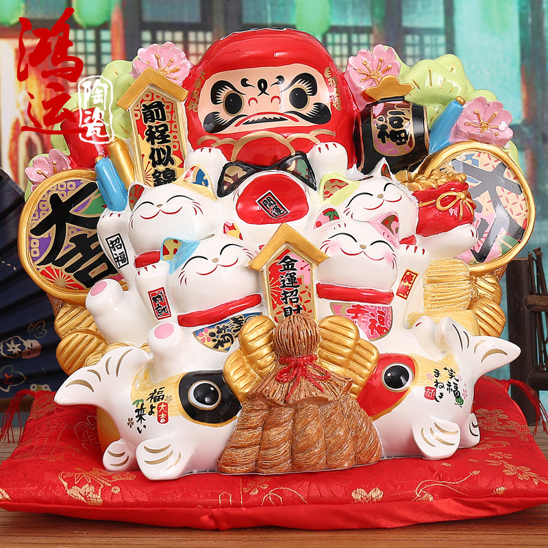 日本达摩开运料理寿司餐厅招财猫