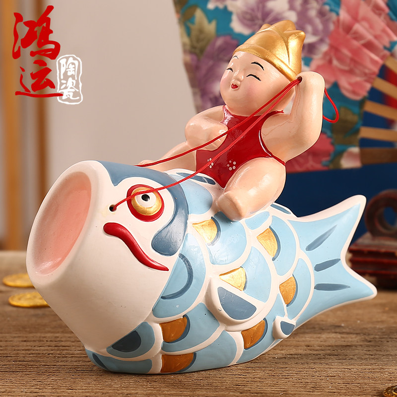 日本道乐堂武士陶瓷限量版摆件