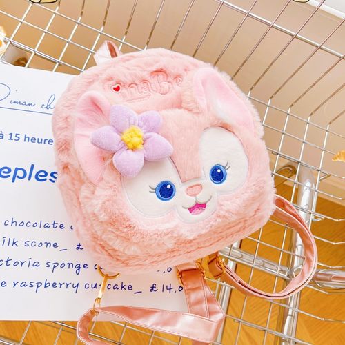 户外少女双肩包涤纶毛绒包新品