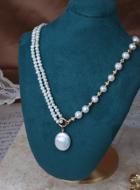 一款多戴天然淡水珍珠项链手链套装巴洛克轻奢原创设计现货