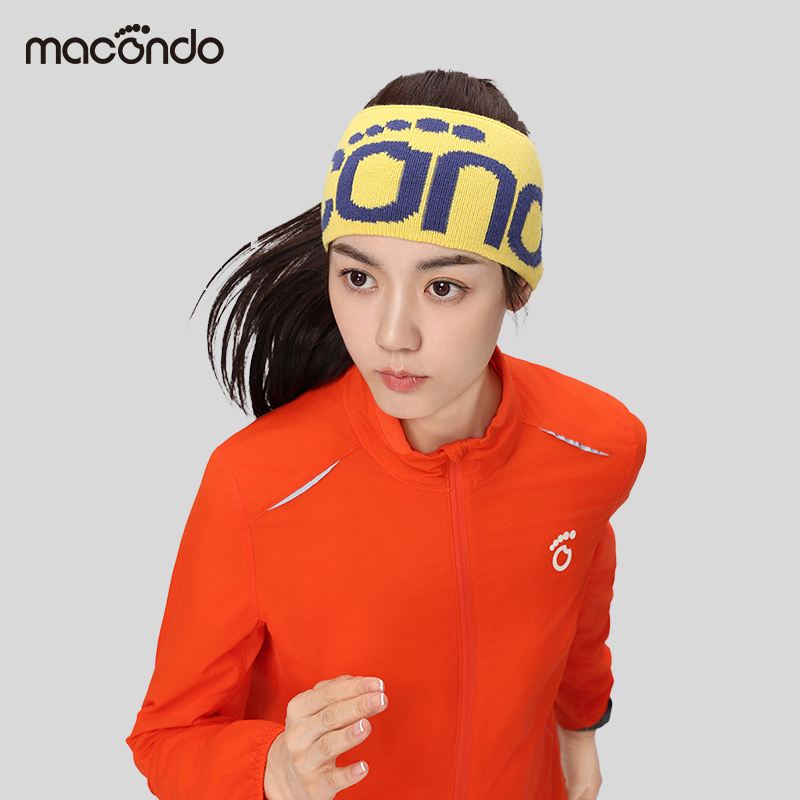 马孔多秋冬款男女跑步运动户外防风护额发带发箍针织毛线帽子