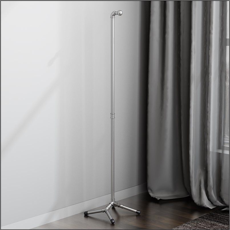 能铁艺水管衣帽架家用大衣包包架子落地式橱窗复古正挂服装店