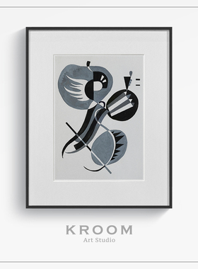 Wassily Kandinsky 康定斯基 音乐黑白灰现代简约挂画抽象装饰画