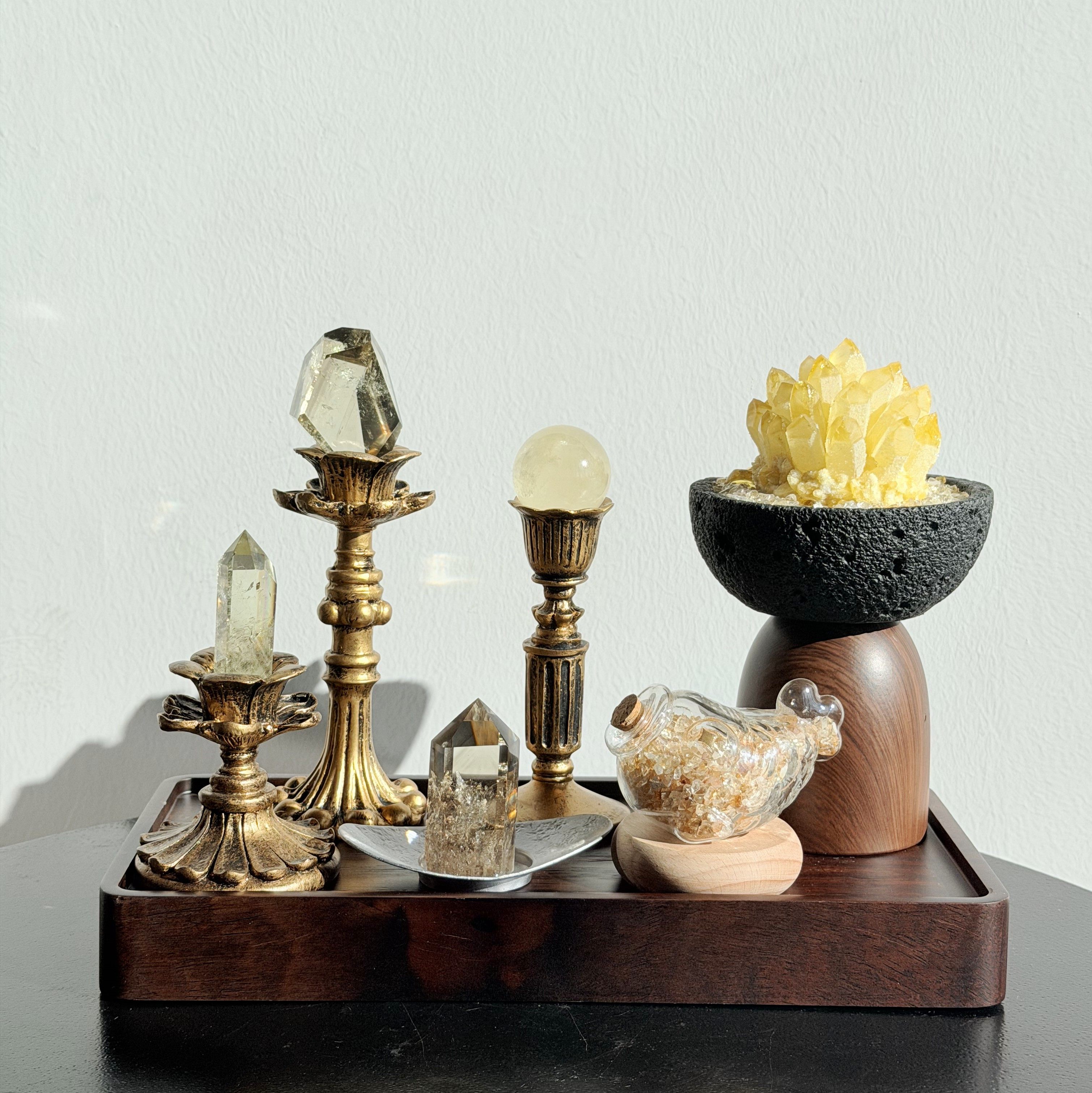 天然黄水晶球聚宝盆水晶原石办公室招财摆件高档礼品乔迁新年礼物,家居饰品,桌面摆件,淘宝优惠券,粉丝福利购,淘宝优惠卷