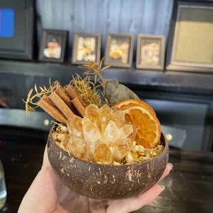 天然黄水晶摆件紫晶簇发财石聚宝盆水晶柱消磁客厅办公室装饰礼物