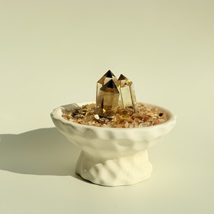 天然水晶柱招财聚宝盆高级水晶消磁净化碗家居桌面摆件礼物