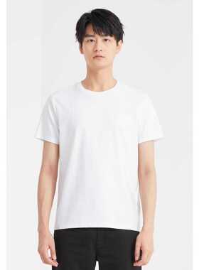 24XTX9073S利家修身新款休闲男装夏季短袖时尚白色T恤