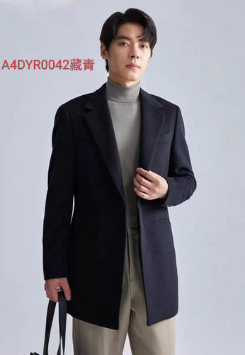 利家冬季新款商务休闲羊毛大衣男中长款内胆羽绒A4DYR0041S 0042S