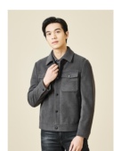 23DYR9051S利家新款 休闲翻领羊毛羽绒夹克外套