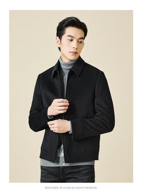 23DYR5111Y 5112Y利家男装冬款休闲商务翻领行政羊绒大衣夹克外套