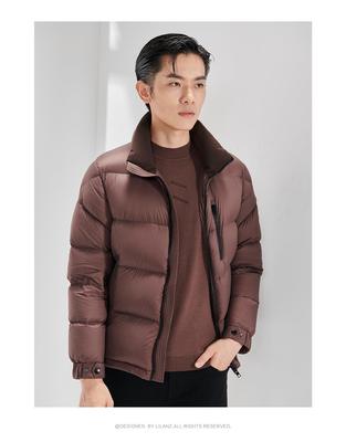 22DRF0481A利家鸭绒立领羽绒服男冬季新款面包服加厚保暖外套