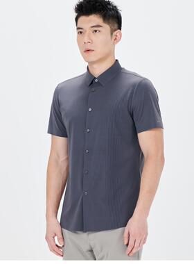 24XXC0021S 0023S 0022S利家修身冰丝新款休闲商务时尚短袖衬衫