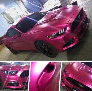 汽车改色膜 电镀玫红改色膜 车身亮光贴膜 亚光贴纸 超亚冰膜玫红