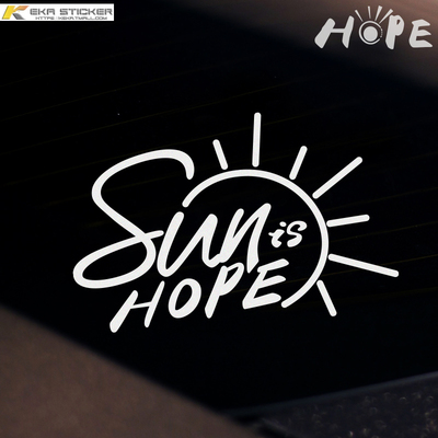 sun is hope个性创意莎头组合汽车摩托车玻璃行李箱汽车装饰贴