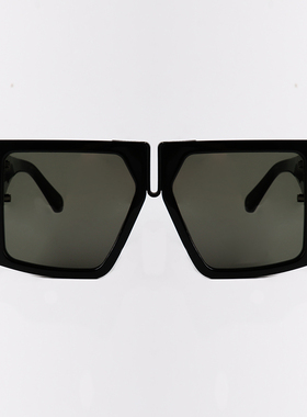 大脸前卫风多边形方框高级感墨镜