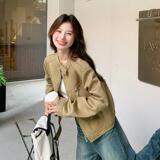 【现货】25年春新款！卡其麂皮绒外套289-6883-P145K208，女装短外套，浙宝289